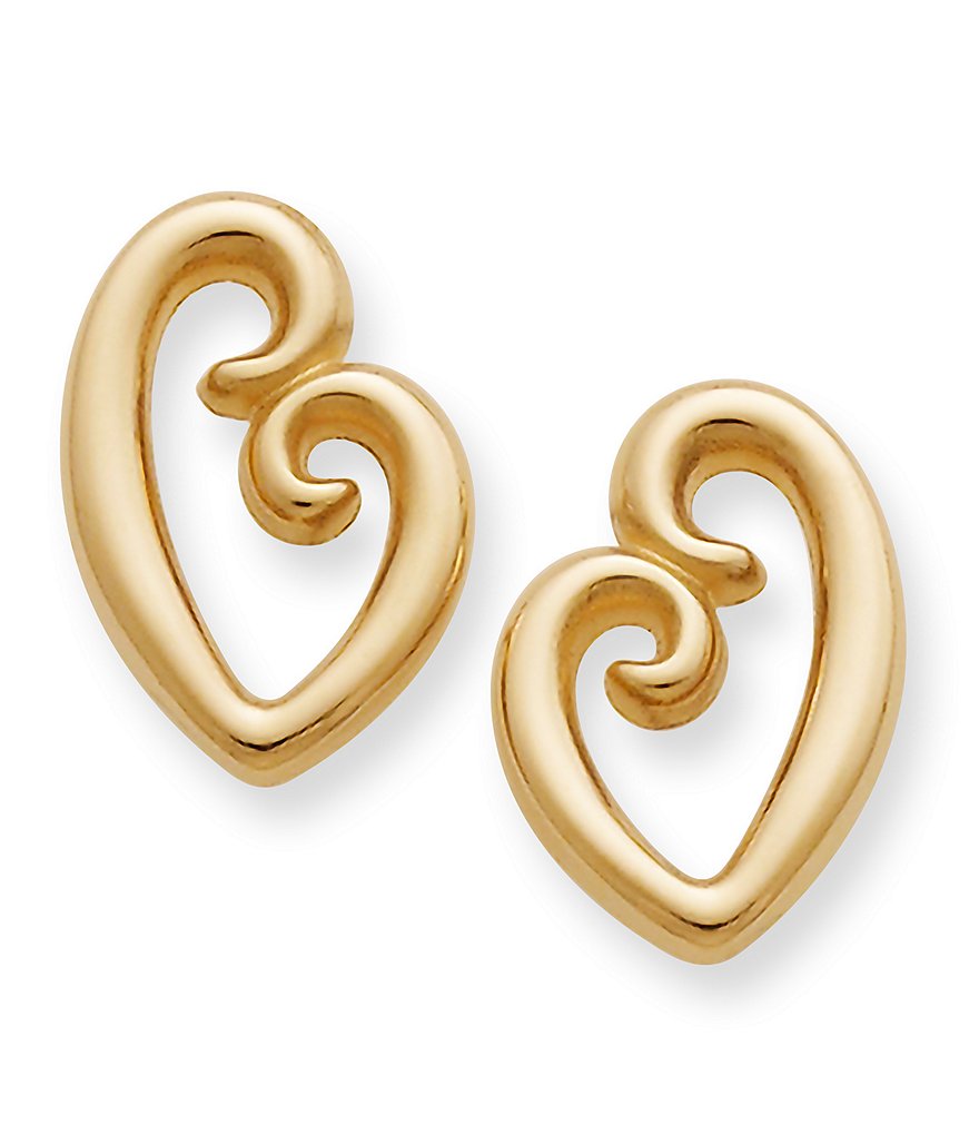 Sanctuary Project Semi Precious Turquoise and White Howlite Three Stone Stud Earrings Gold