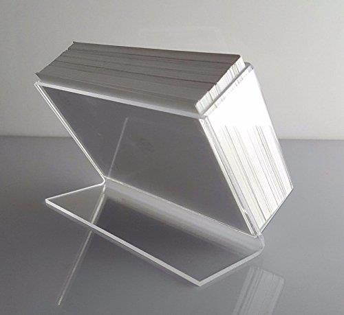 NEW! Clear Acrylic PostCard / Index Card Holder Countertop Displays (4 Pack)