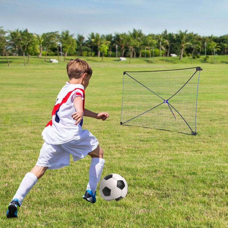 Net Playz Easy Kickback 5' x 3' Portable Soccer Rebounder Net - Black