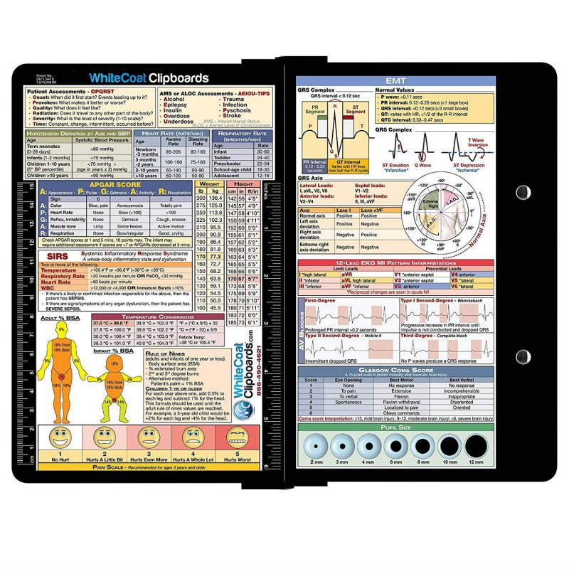 WhiteCoat Clipboard- Black - EMT Edition