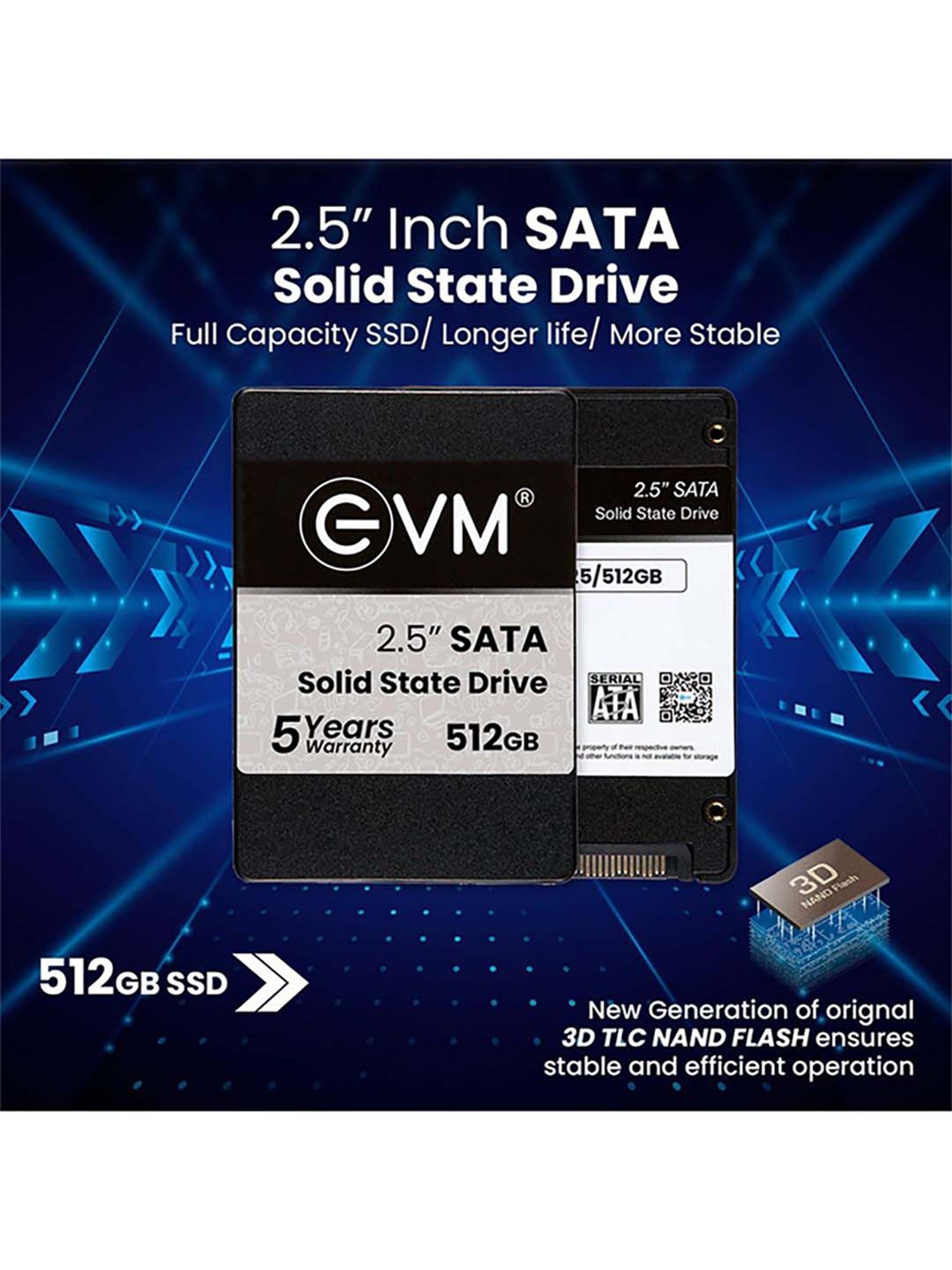 EVM EVM25 512GB 2.5 inch SATA Internal SSD (Black)