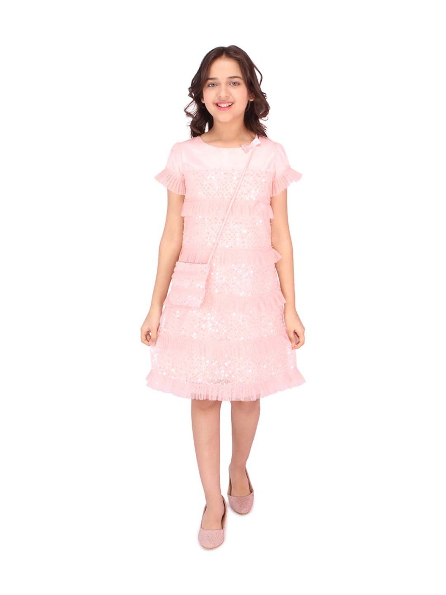Cutecumber Kids Pink Regular Fit Dress