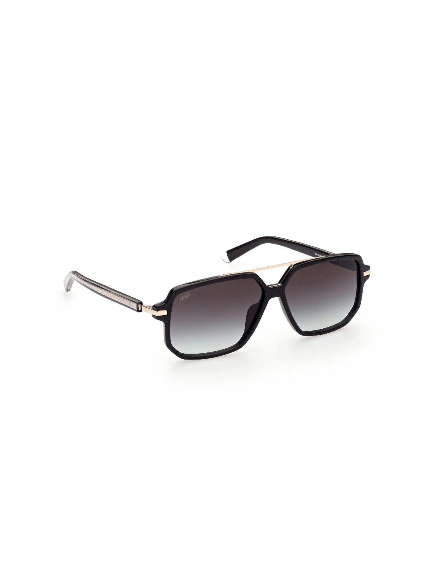 Web Eyewear Grey Rectangular Sunglasses for Men Designed in Italy