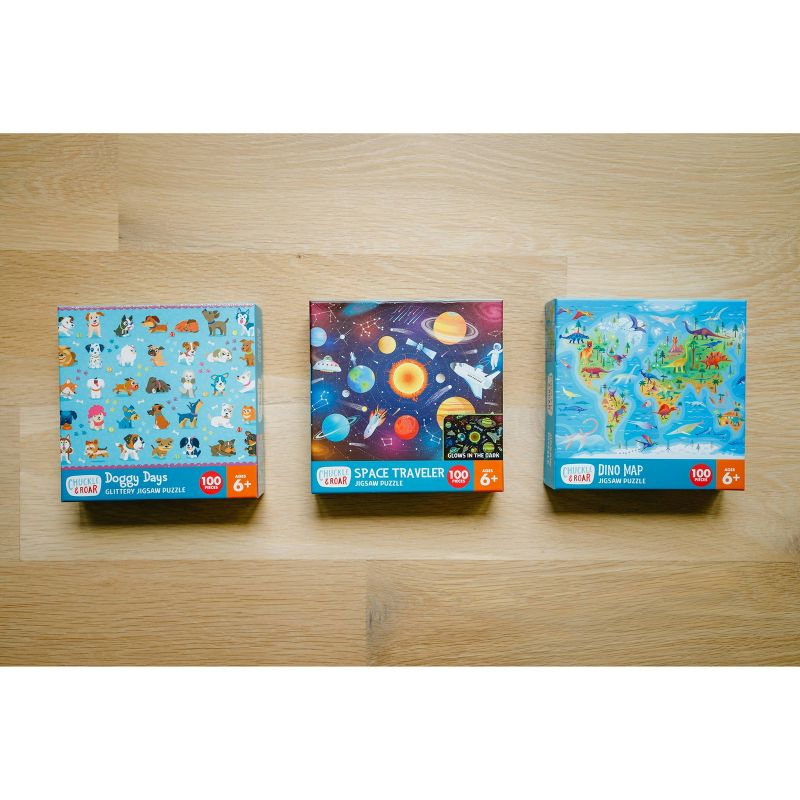 Chuckle & Roar Roar-Dino Map Puzzle 100pc