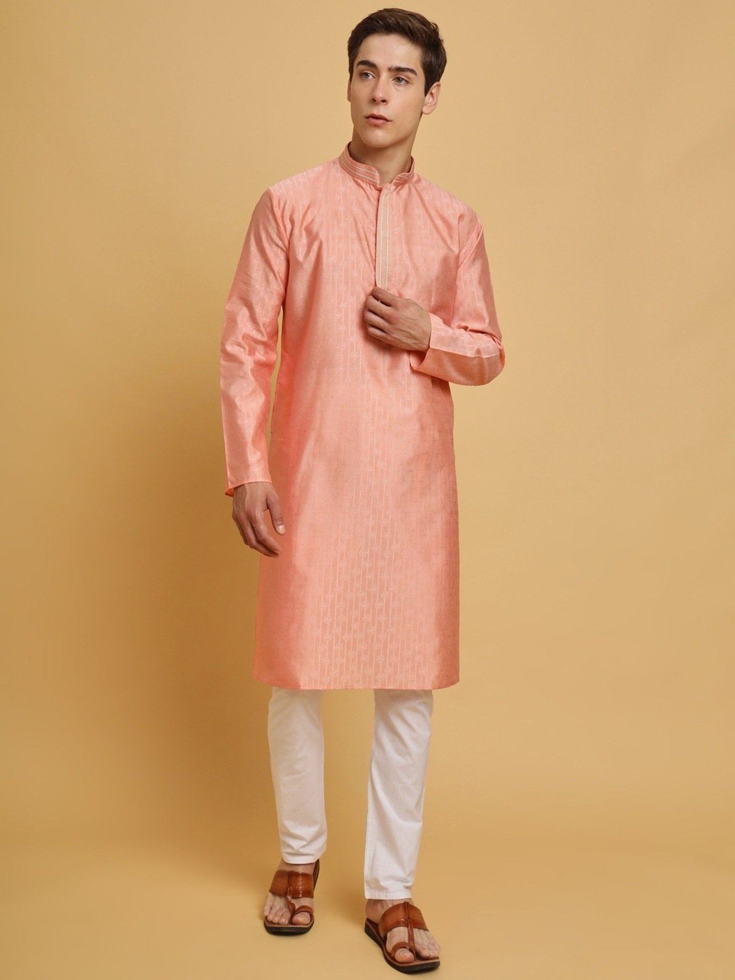 SWAGG INDIA Peach Regular Fit Kurta