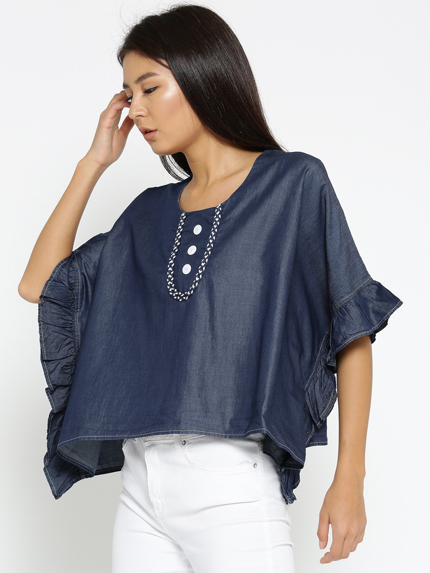 Style Quotient Navy Cotton Top