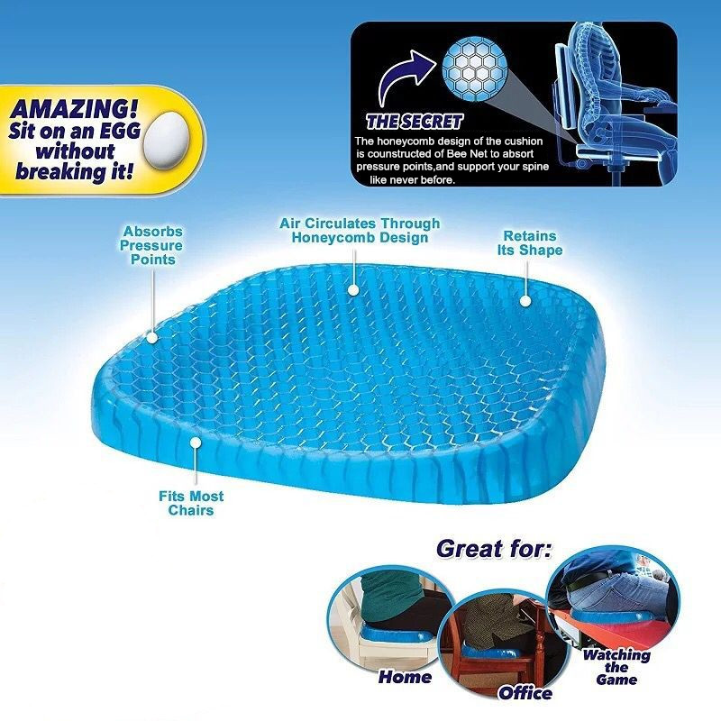 3D ice pad gel cushion non-slip soft and comfortable outdoor massage office chair cushion carpet