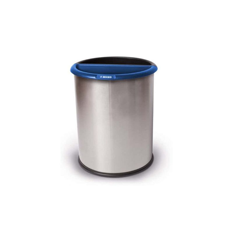Commercial Zone Stainless Steel 3.2 Gallon InnRoom Trash Can, Recycler, and Waste Bin Container with Galvanized Half Moon Design