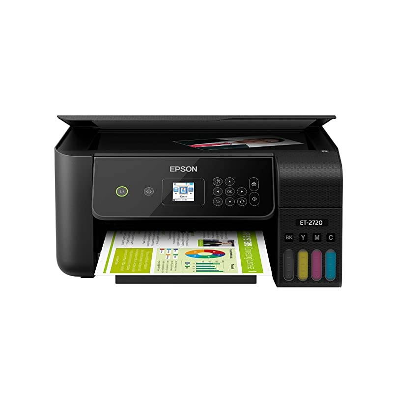 EcoTank ET-2720 Wireless Color All-in-One Supertank Printer with Scanner and Copier - Black