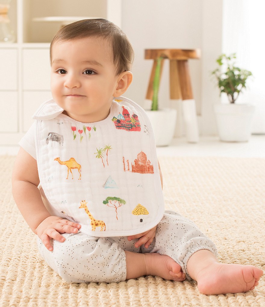 Aden + Anais 3-Pack Muslin Around the World Snap Bibs