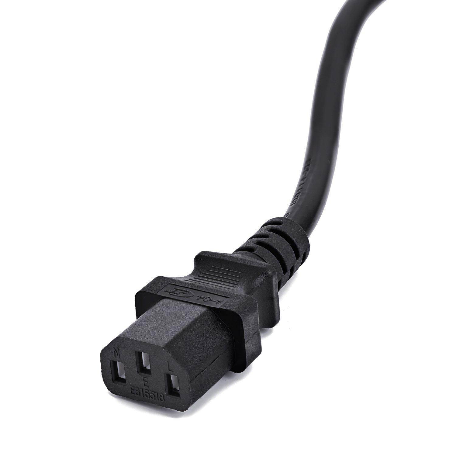 Aurum Cables UL Approved 6 Feet Universal Computer Monitor Power Cord , C13 Power Cable for Monitor, PC, Desktop, Printer, Scanner, 18 AWG NEMA 5-15P to IEC13 - 5 Pack