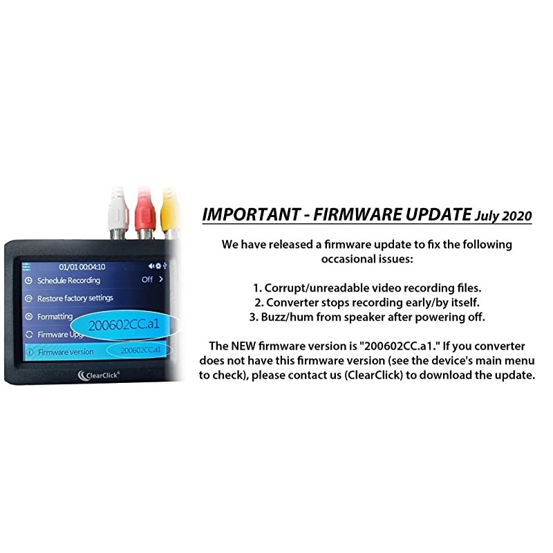 Video to Digital Converter 2.0 (Second Generation) - Record Video from VCR's, VHS Tapes, AV, RCA, Hi8, Camcorder, DVD, Gaming Systems