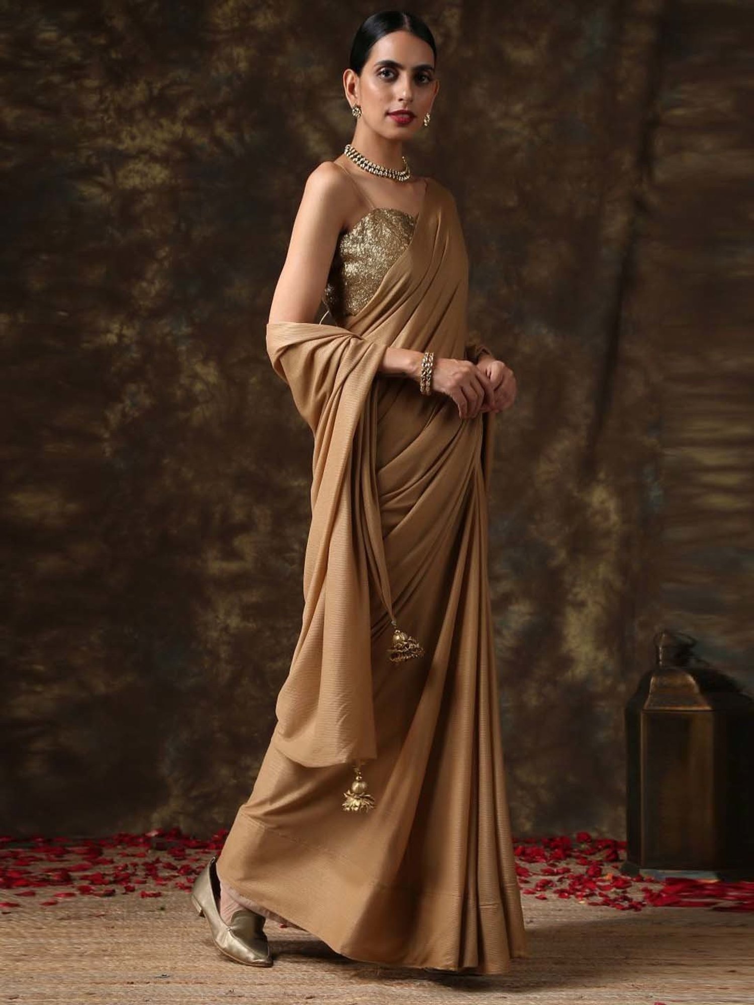 Swtantra Golden Embellished Readymade Blouse