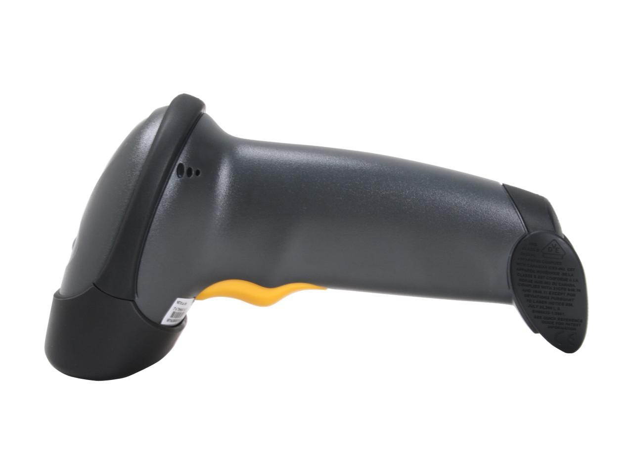 Zebra Symbol LS2208 Corded Handheld 1D Laser Barcode Scanner, USB, RS232, KBW, TGCS (IBM) 46XX over RS485, USB Kit, Black - LS2208-SR20007R-NA
