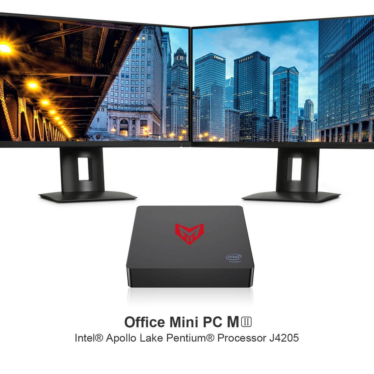 Beelink M2 Mini PC Licence Windows 10 8GB RAM LPDDR4 128GB SSD M.2 Intel Apollo Lake Pentium Silver J4205 Multimedia Office Desktop Computer HDMI 4K Display VESA Mount, Dual WiFi