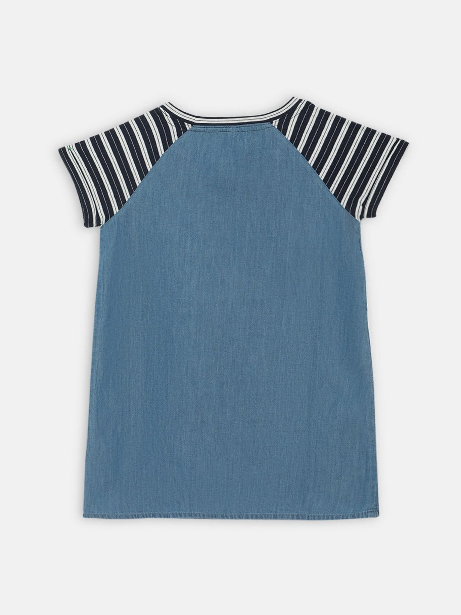 Blue Giraffe Kids Indigo Cotton Embroidered Dress