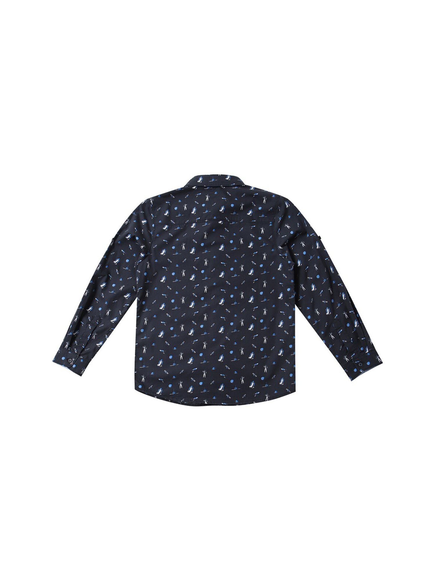 Allen Solly Junior Navy Printed Full Sleeves Shirt