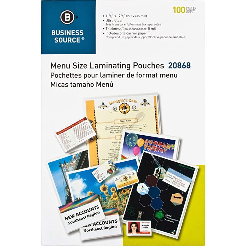 5 mil Menu Laminating Pouches (20868)