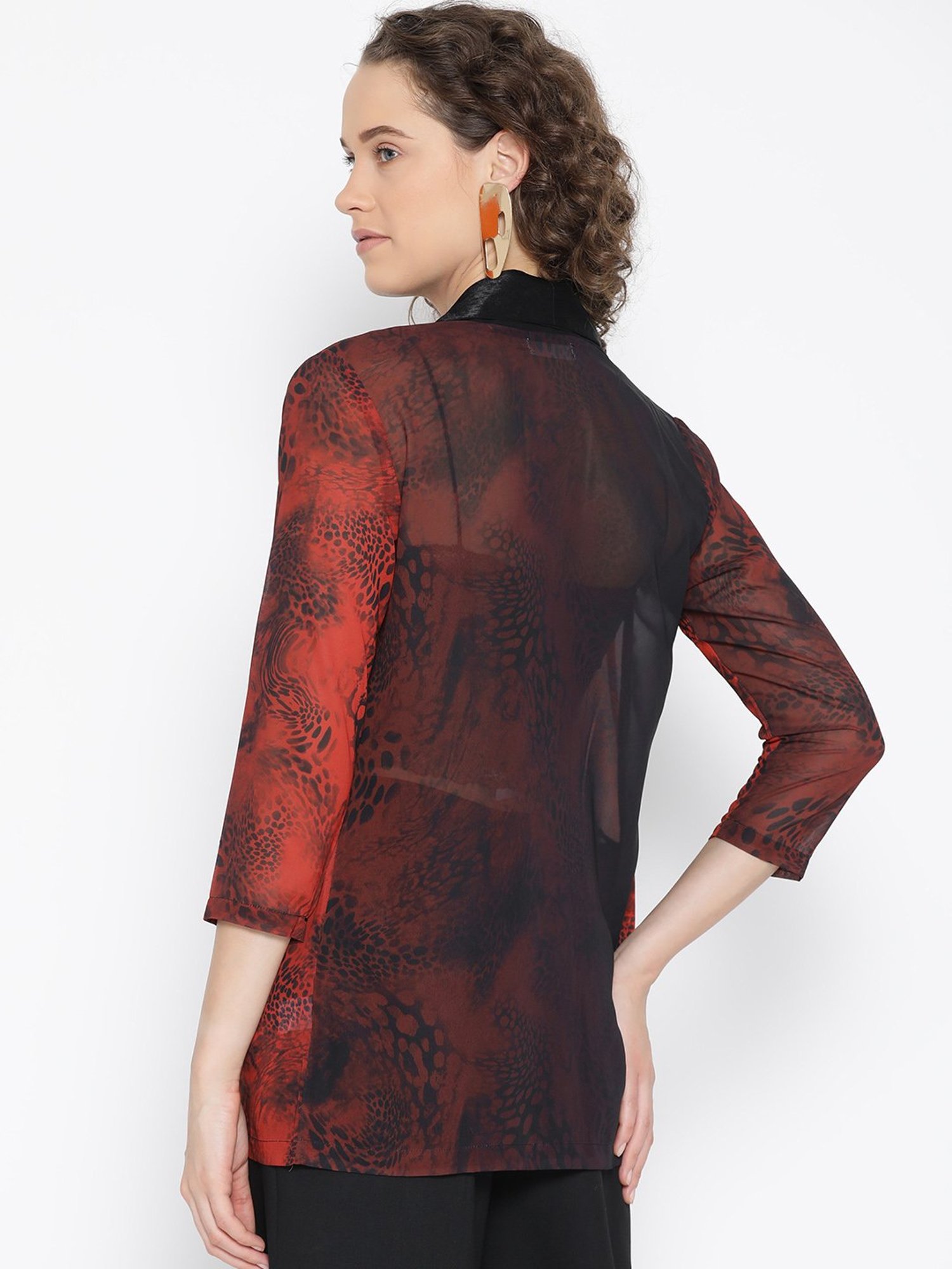 Erotissch Red Animal Print Lounge Jacket