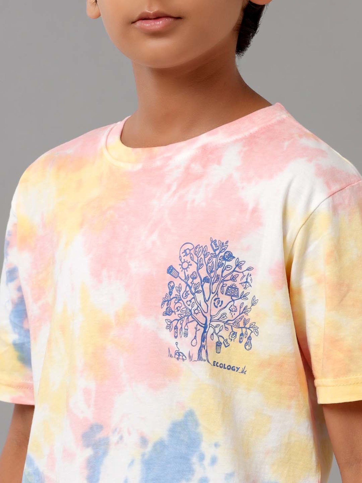 Under Fourteen Only Kids Multicolor Cotton Printed T-Shirt