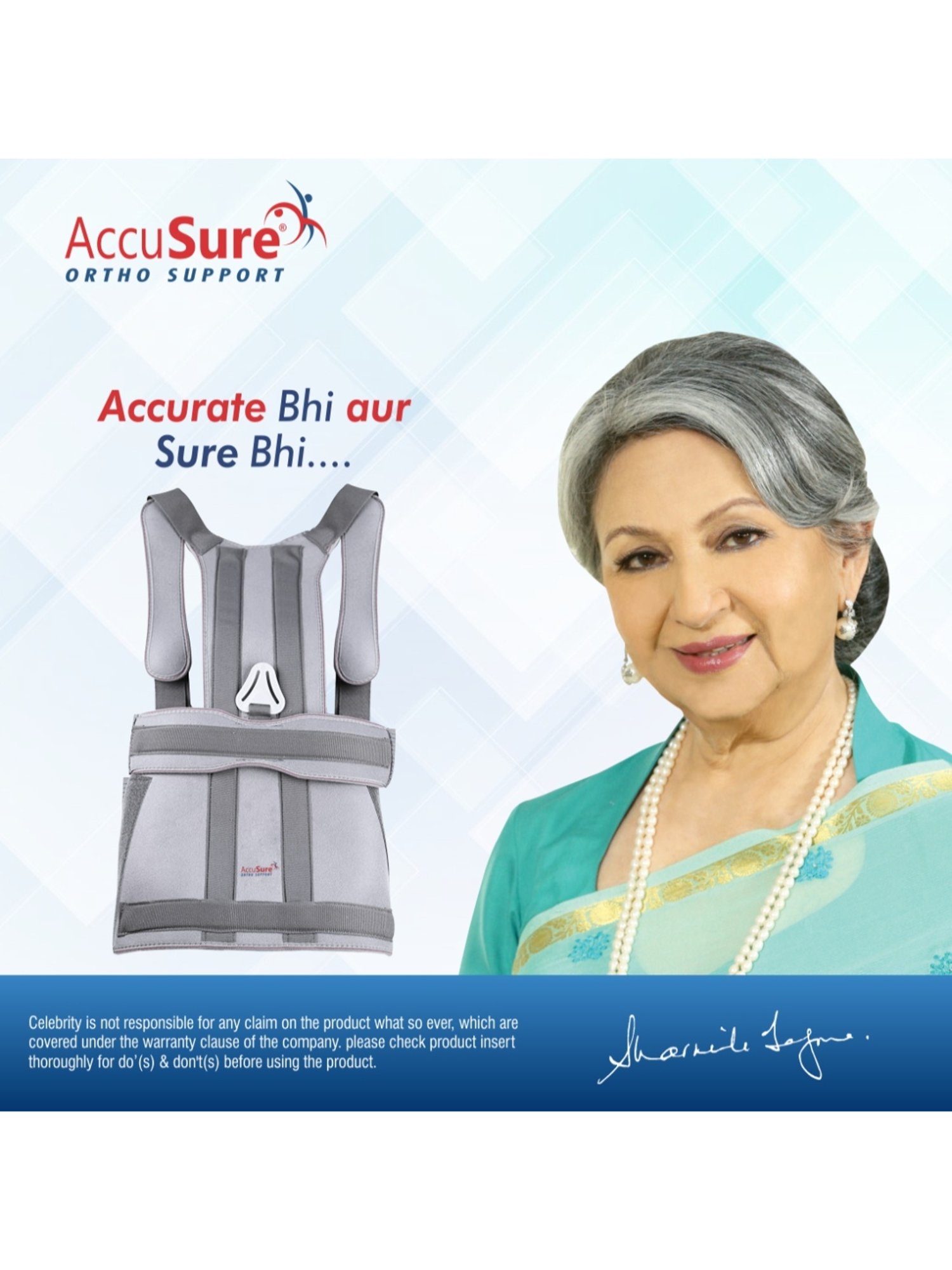 AccuSure B7 Taylor's Brace Back Support - Size M (Grey)
