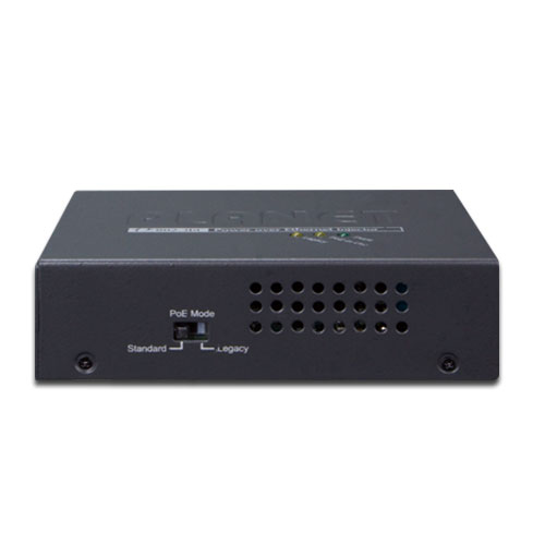 Planet POE-171A-60 Single-Port 10/100/1000Mbps 802.3bt Ultra PoE Injector (60 Watts, Legacy mode support, PoE Usage LED) w/ external power adapter