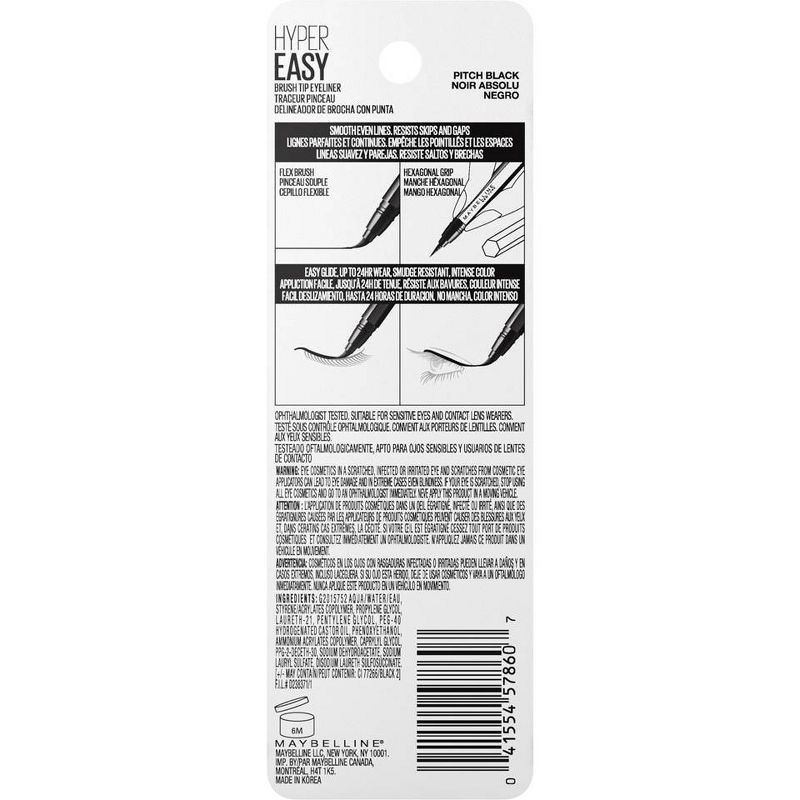 Maybelline Hyper Easy Liquid Pen Eyeliner Black - 0.021 fl oz