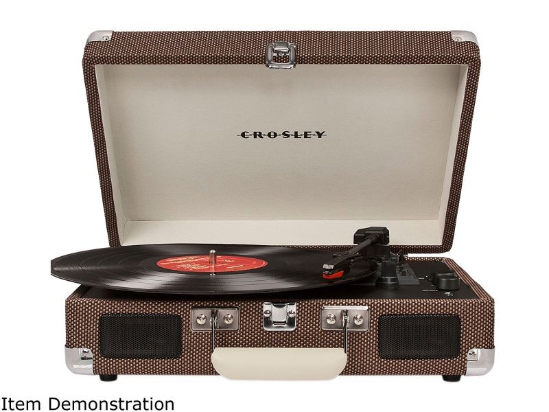 Turntable Record Player Speaker Portable Vinyl Player 3 Speed Dust Free Suitcase Autostop RCA Output AUX Input Headphone Jack BeltDriven Extra Stylus Free Audio Cable 9W Teal