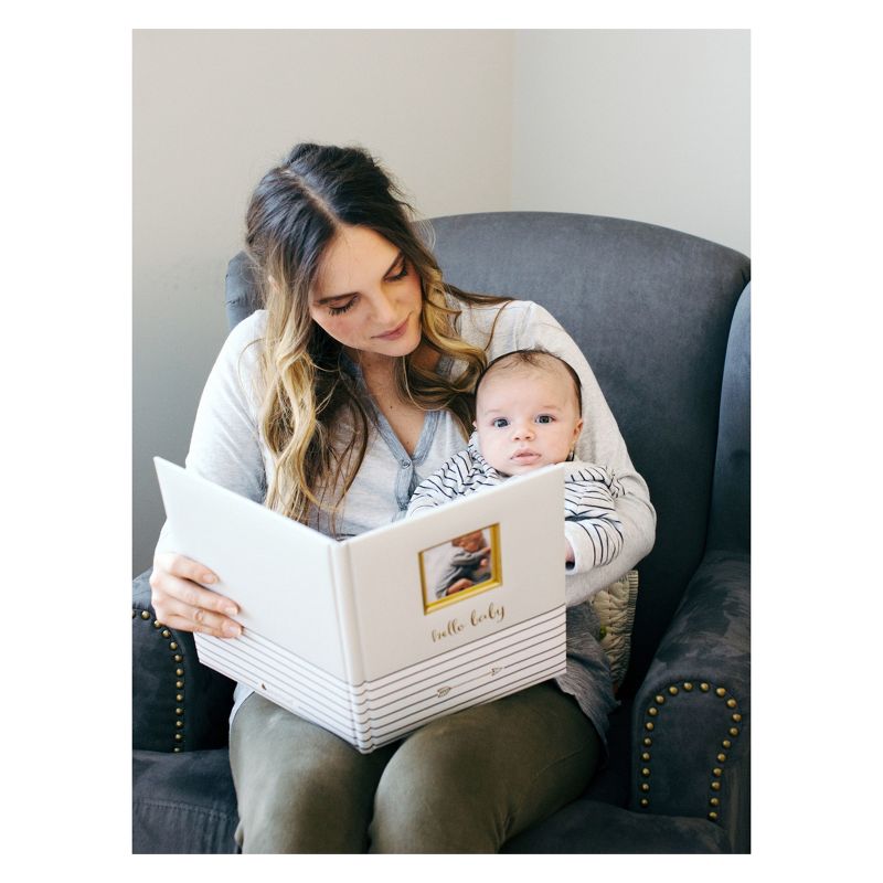 Pearhead Hello Baby, Baby Memory Book - Green