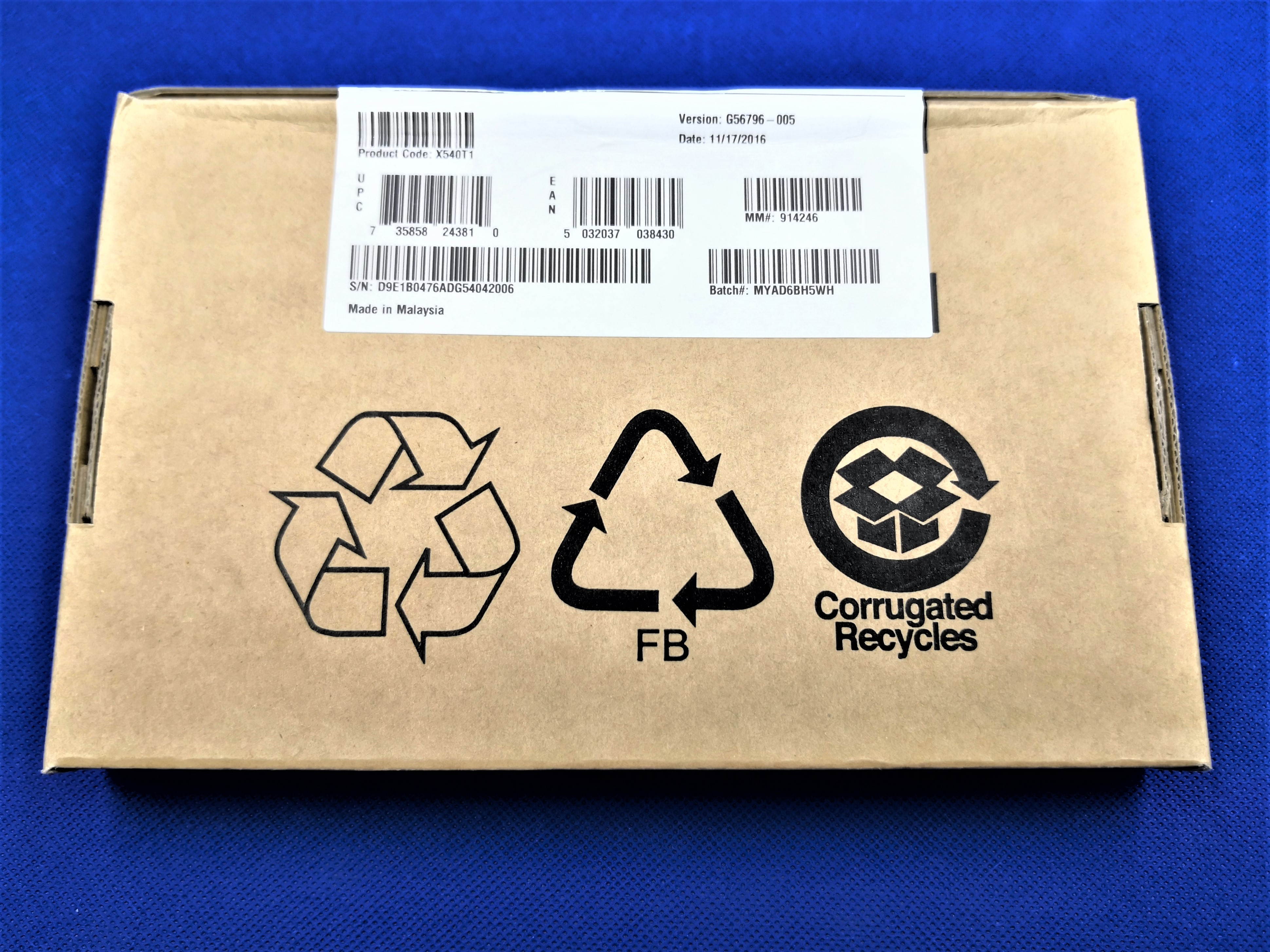 X540T1BLK INTEL  PCI Express Ethernet Converged Network Adapter X540-t1 Single Port PCI-E NIC Network Card, Single Copper RJ45 Port, with both brackets