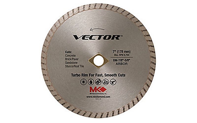 MK Diamond 168313 Vector 7 in. Turbo Rim Diamond Blade