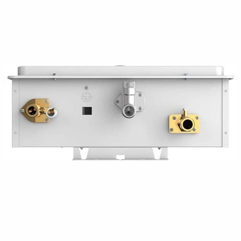 Marey GA20CSANG High Efficiency Residential Natural Gas Tankless Water Heater with 3 Points of Use, LED Touchscreen, and Overheating Protection, White