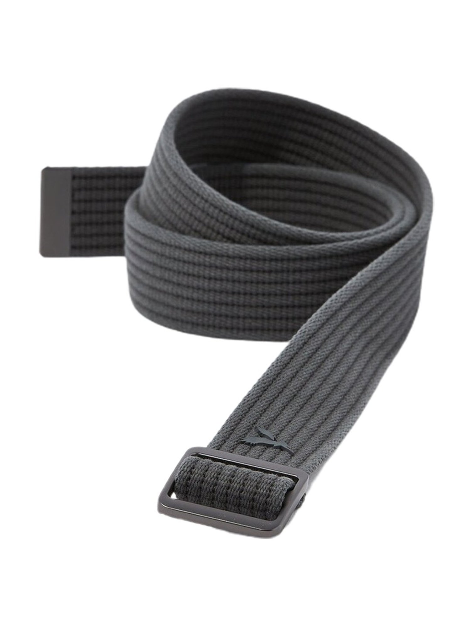 American Eagle Ribbed Web Grey Casual Belt for Men