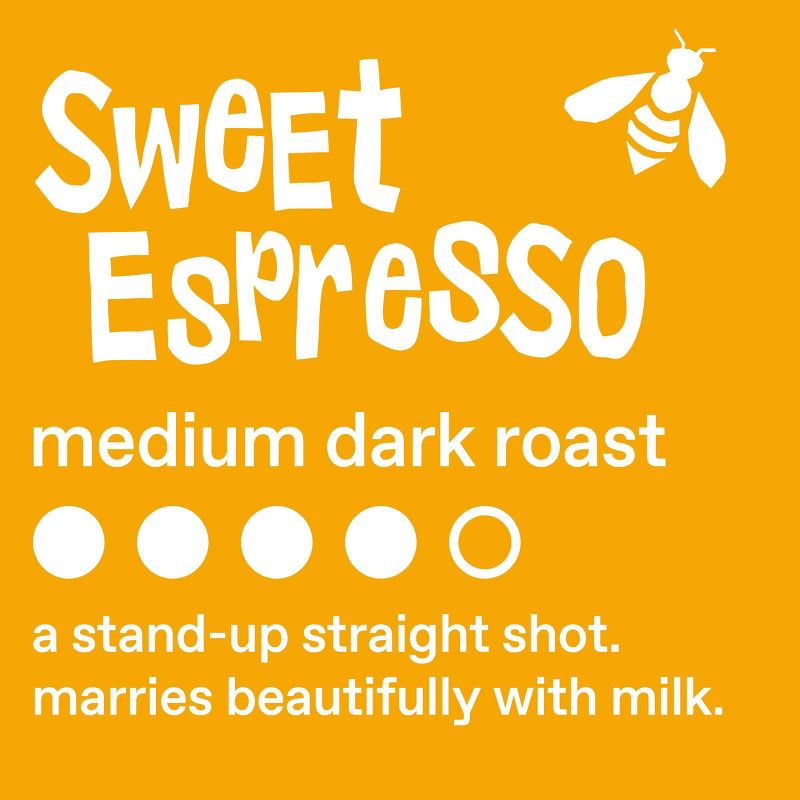 Ethical Bean Coffee Sweet Espresso Medium Dark Roast Ground Coffee - 8oz