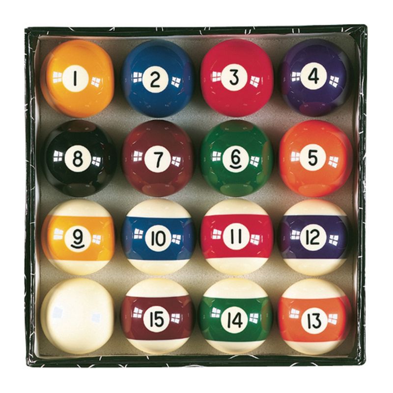 Viper High Quality Solid Resin Billiard Master Complete 2.25 Inch Regulation Sized Traditional 16 Pool Ball Set