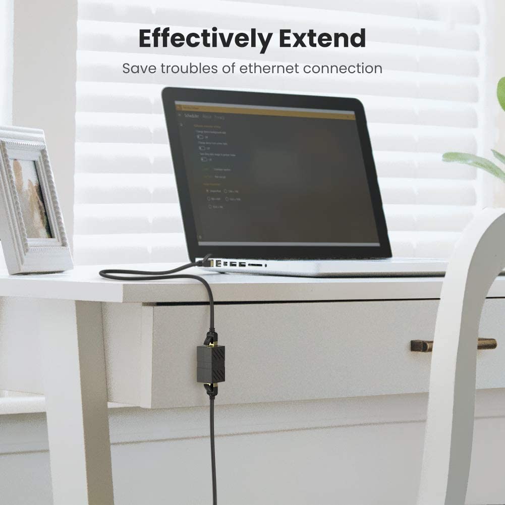 UGREEN RJ45 Coupler 5 Pack in Line Coupler Cat7 Cat6 Cat5e Ethernet Cable Extender Adapter Female to Female (White)