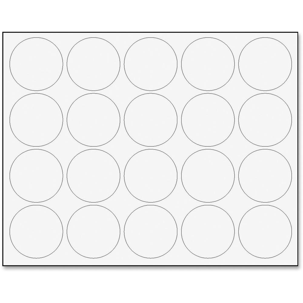 MasterVision Interchangeable Magnetic Characters, Circles, White, 3/4" Dia., 20/Pack