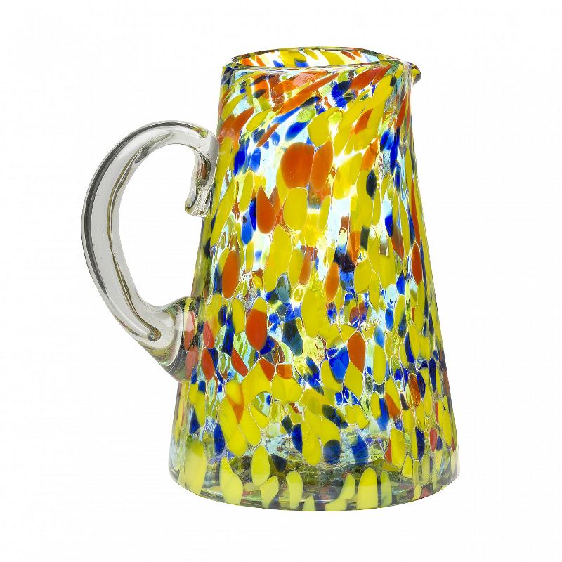Amici Home Authentic Mexican Glassware Carnaval Pitcher, 80oz