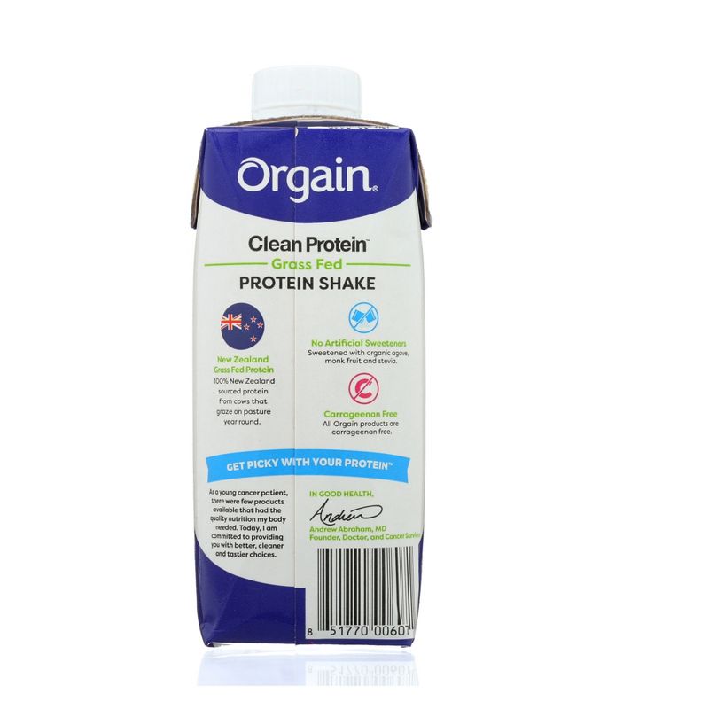 Orgain Clean Grass-Fed Protein Shake - Vanilla Bean - 12ct