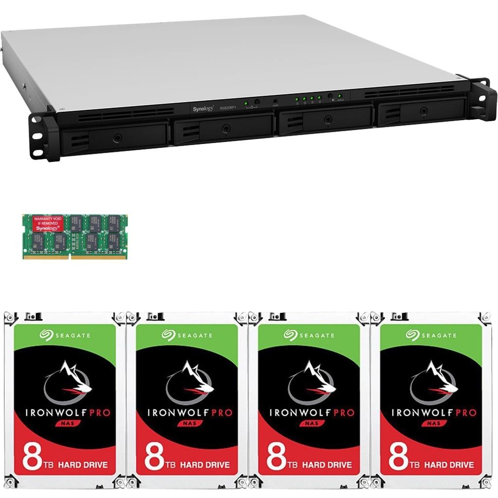 Synology RS820RP+ 4-Bay RackStation NAS with 18GB RAM 24TB (4x6TB) of Seagate Ironwolf PRO NAS Drives Fully Assembled Tested By CustomTechSales
