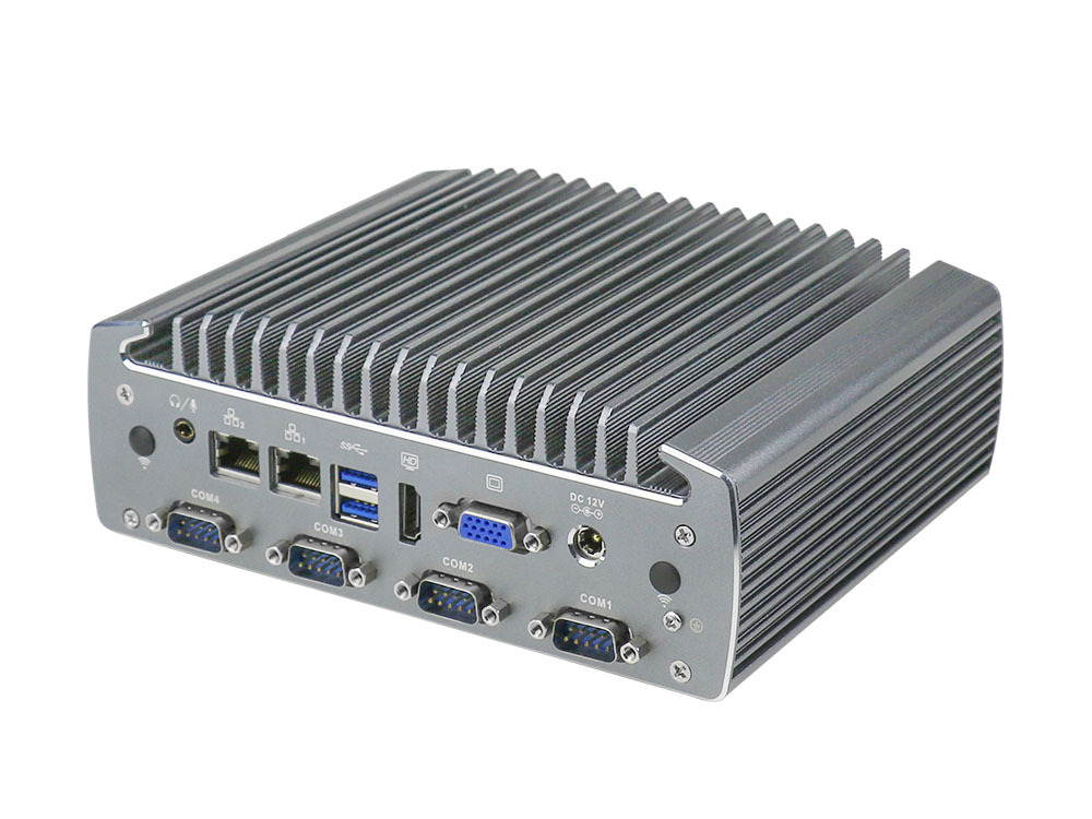 Partaker Industrial Fanless Mini Computer Intel Celeron 3855u Dual Core 2 Lan Noiseless Mini PC Support 3G 4G SIM Card 8GB Ram 512GB SSD