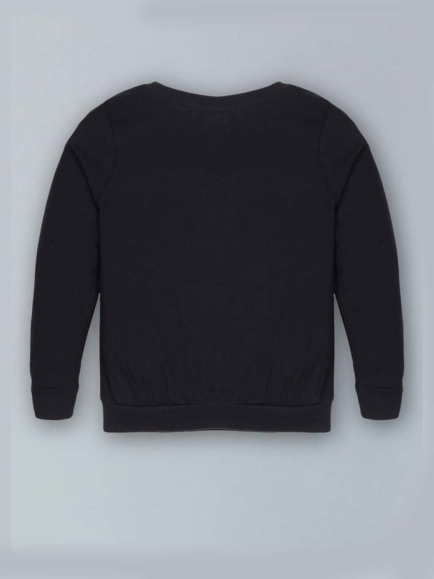 Plum Tree Kids Black Cotton Printed Full Sleeves T-Shirt Set