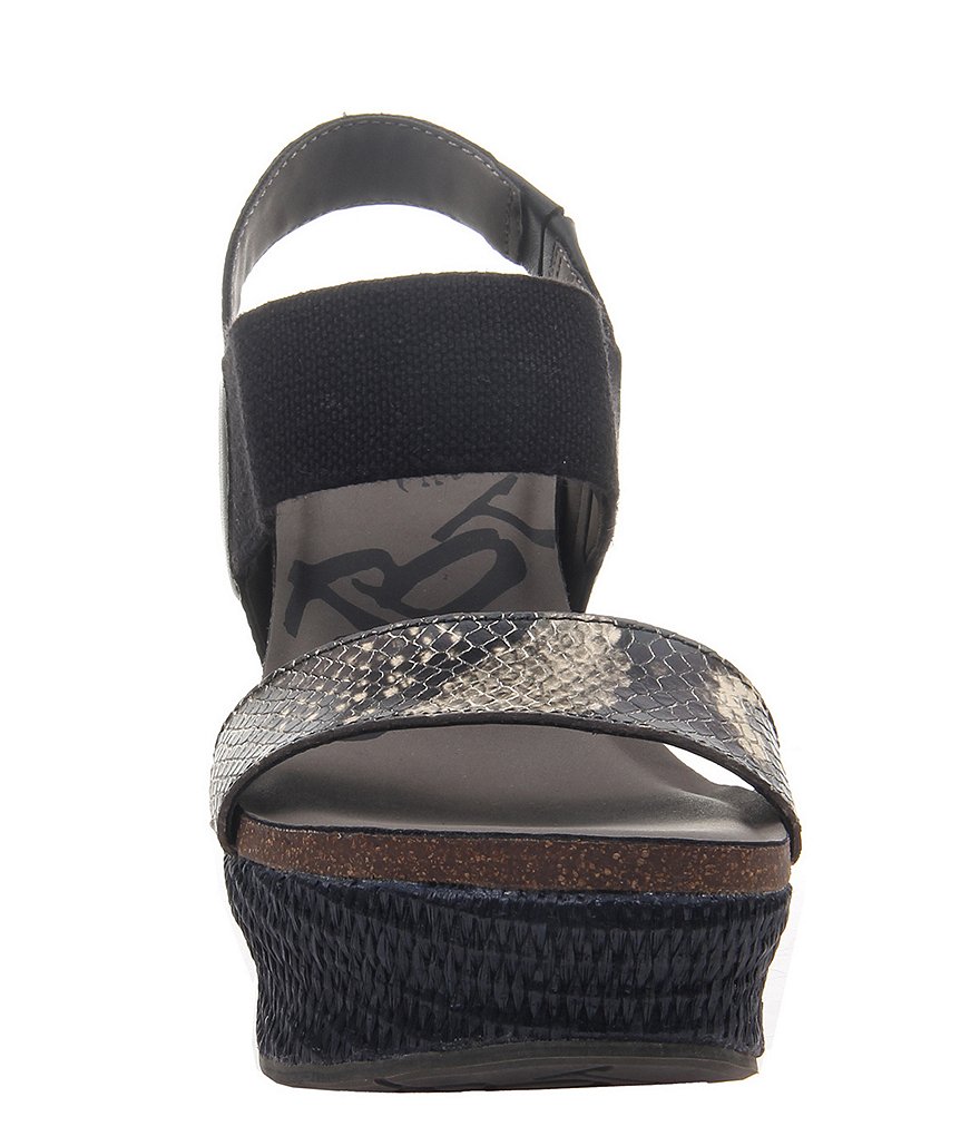 OTBT Bushnell Snake Print Platform Wedges
