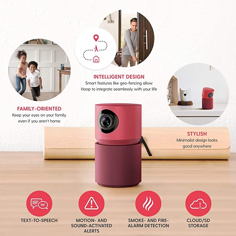 Wireless HD Indoor PanTilt Security Camera with 5Day Free Cloud Recording Smart Mobile App Night Vision Motion Sound Detection 2Way Audio 24 50GHz Works with Alexa Google Home