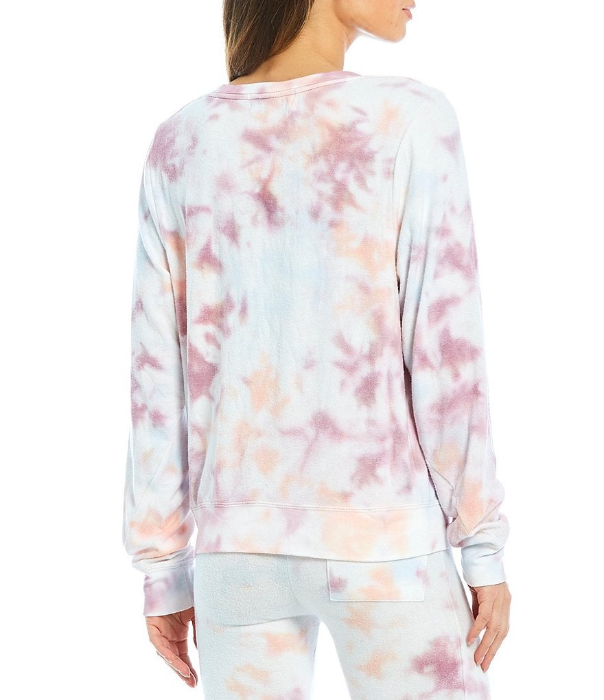 Marc New York Short Sleeve Tie-Dye Jewel Neck Tee