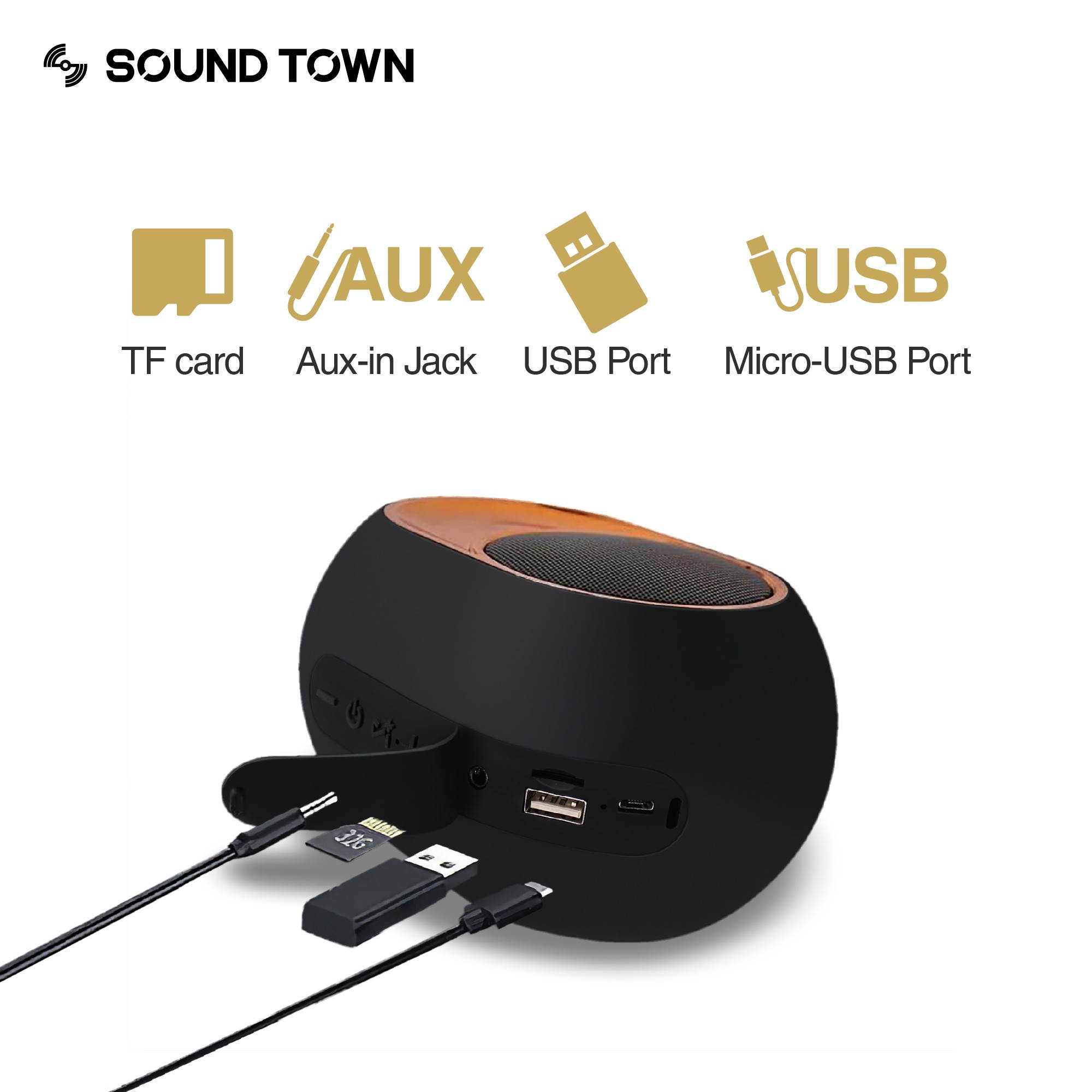 Sound Town X6 Waterproof Portable Bluetooth Speaker, TWS Bluetooth, IPX54, Stereo Sound, Built-in Mic for Phone Calls, for Home and Outdoor, Red (X6-RD)