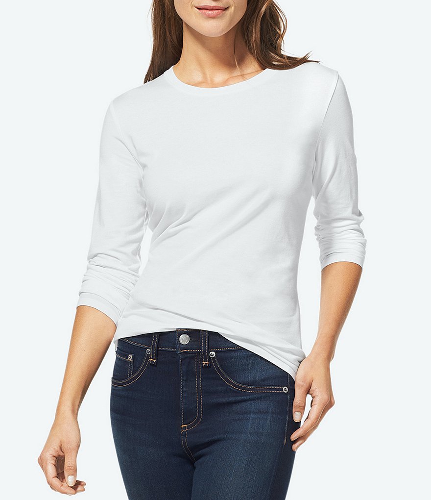 Tommy John Second Skin Pima Cotton Crew Neck Long Sleeve Lounge Tee