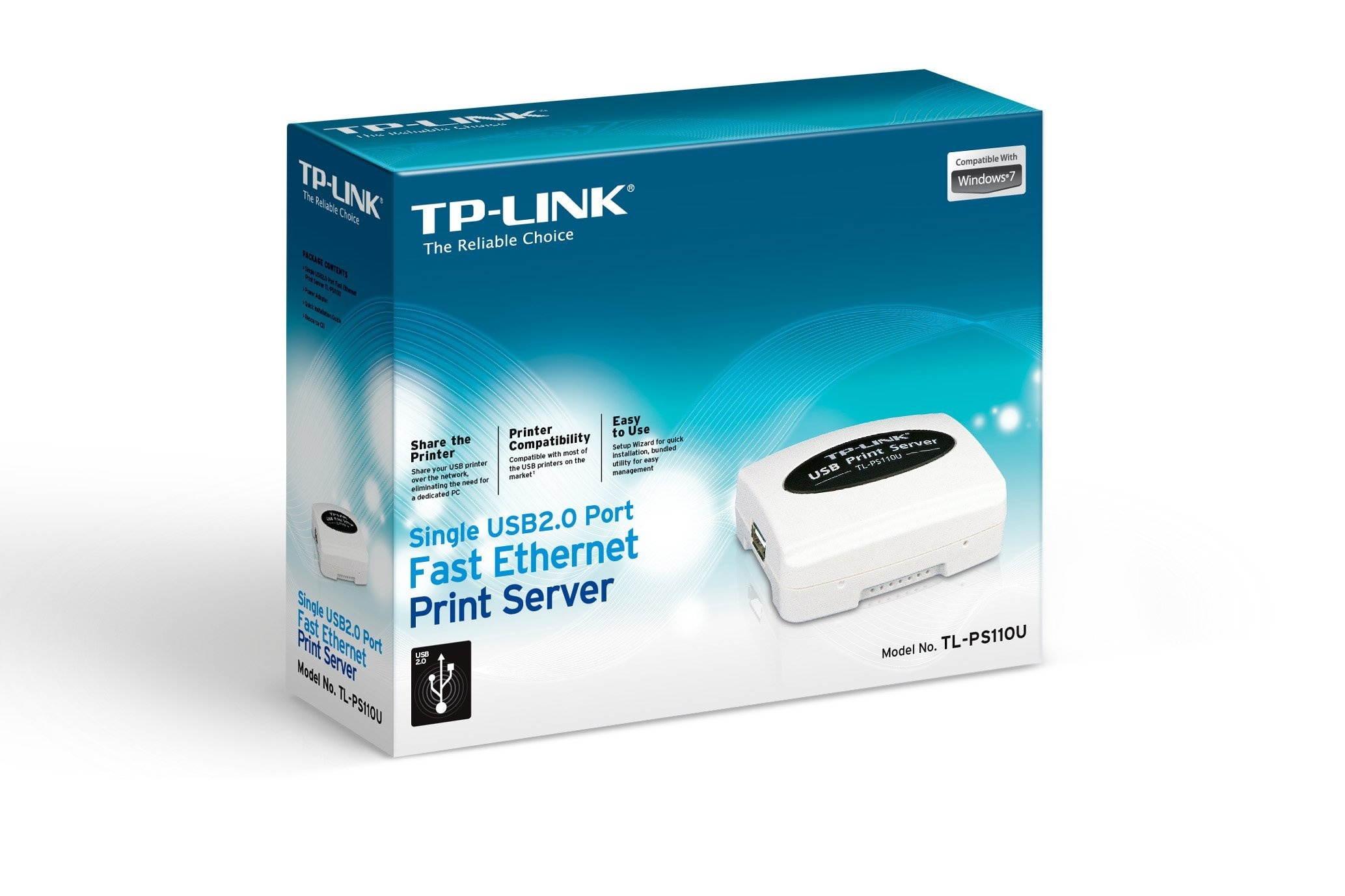 TP-LINK Tl-Ps110U Single Usb2.0 Port Fast Ethernet Print Server