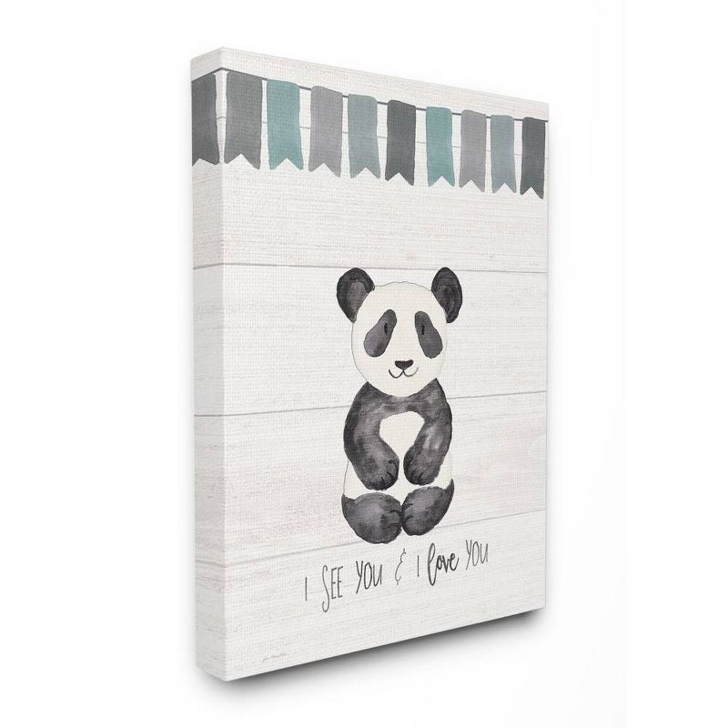 30"x1.5"x40" I See You Panda XXL Stretched Canvas Wall Art - Stupell Industries