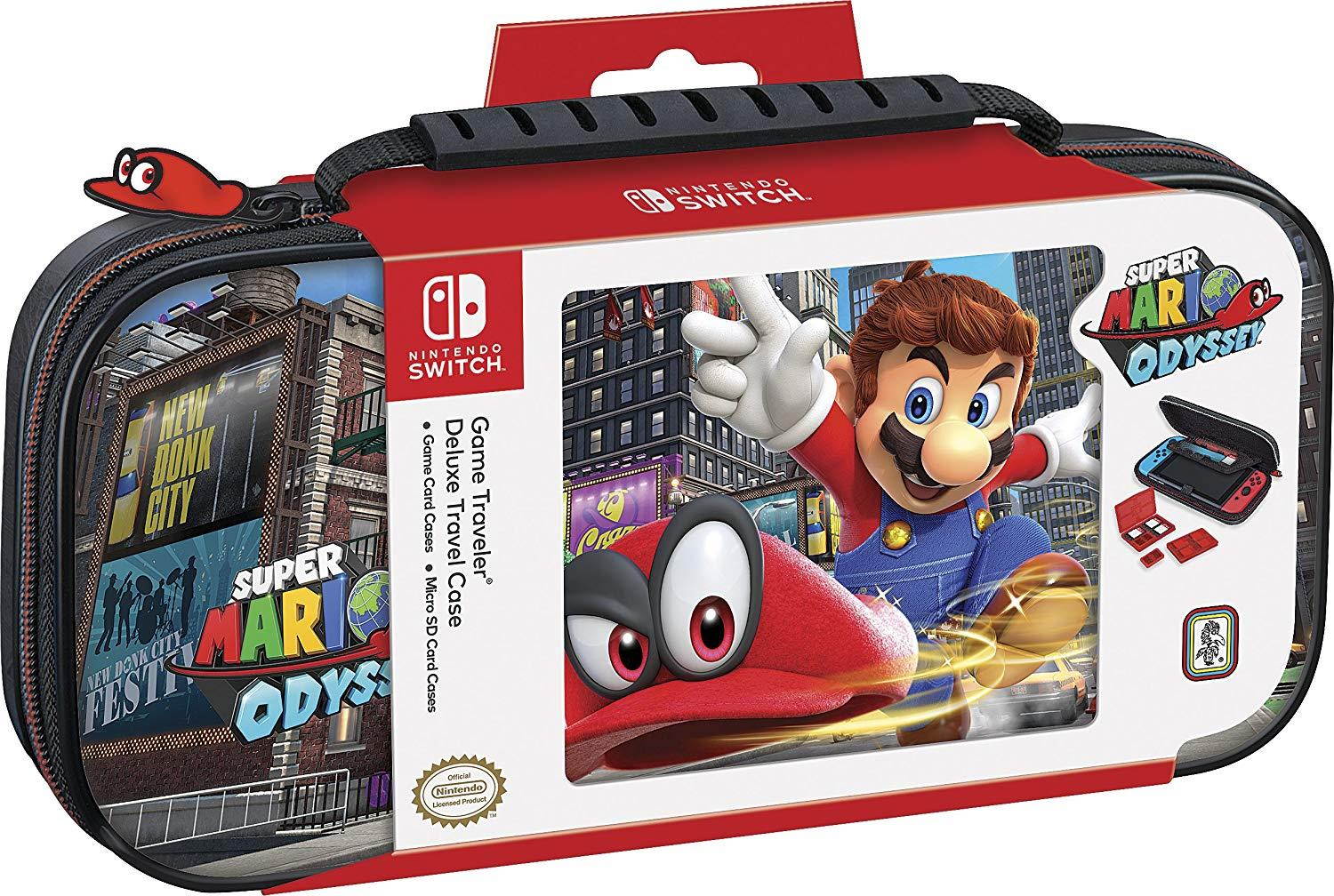 Nintendo Switch Super Mario Odyssey Carrying Case ? Protective Deluxe Travel Case ? PU Leather Exterior ? Official Nintendo Licensed Product
